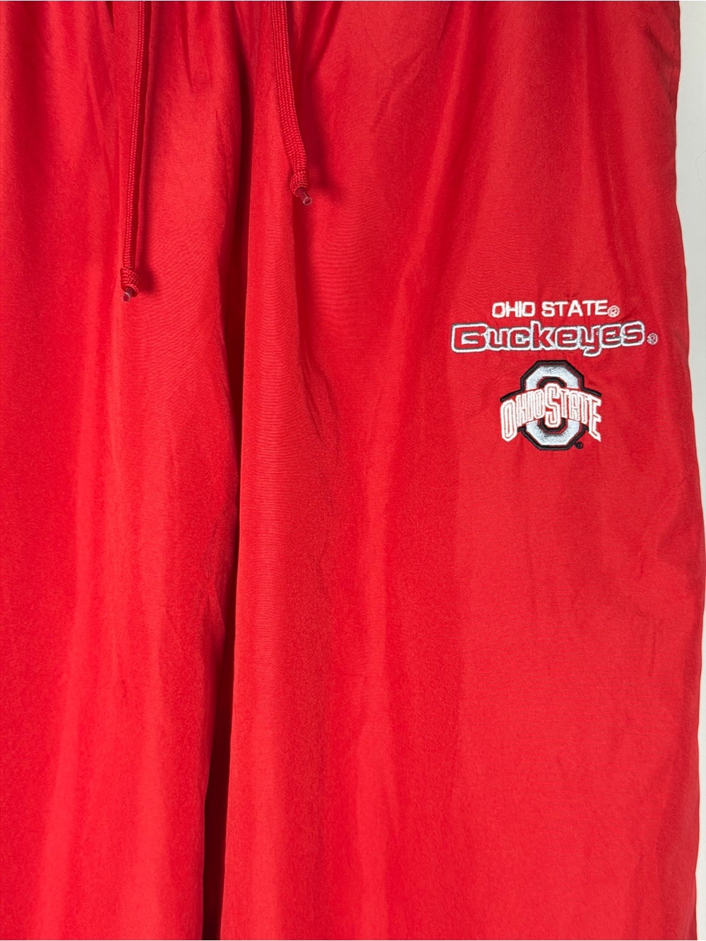 Vintage Ohio State Buckeyes Red Oak Track Wind Pants Womens M Red Y2K